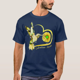 Hummingbird Solros Heart Gult Ribbon Endometr T Shirt