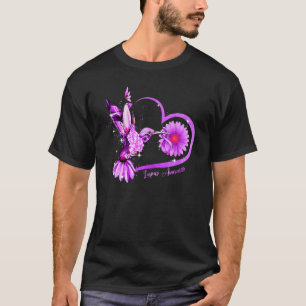 Hummingbird Solros Heart Lila Ribbon Lupus Aw T Shirt