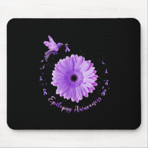Hummingbird Solros Lila Ribbon Epilepsy Medveten Musmatta