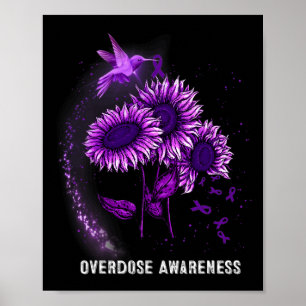 Hummingbird Solros Överdosering Medvetenhet Poster