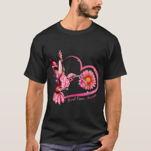 Hummingbird Solros Rosa Ribbon Breast Cancer Aw T Shirt