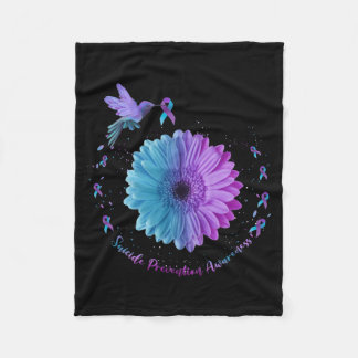 Hummingbird Solros Suicide Prevention Awareness Fleecefilt