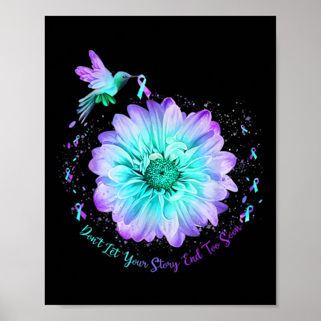 Hummingbird Solros Suicide Prevention Awareness Poster (Framsidan)