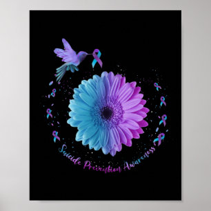 Hummingbird Solros Suicide Prevention Awareness Poster