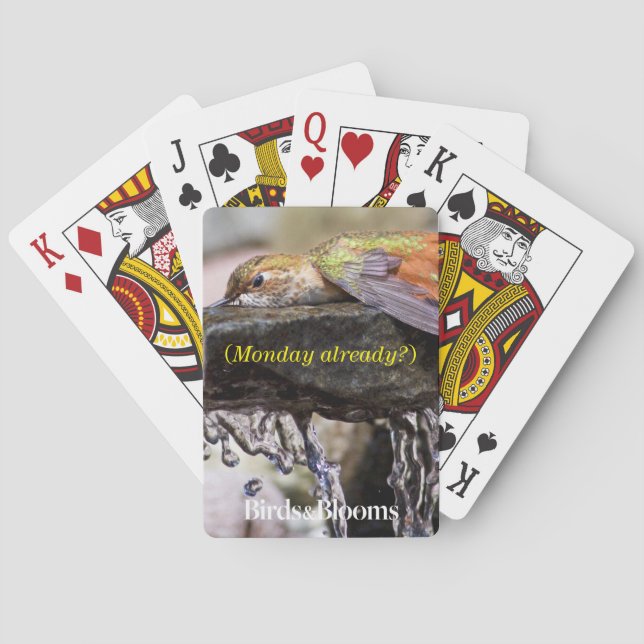 Hummingbird som lägger i vatten 2 spel kort (Baksidan)