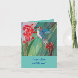 Hummingbird som matar på nectar kort