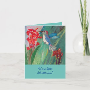 Hummingbird som matar på nectar kort