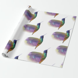 Hummingbird som slår in den pappra gåvasjalen presentpapper