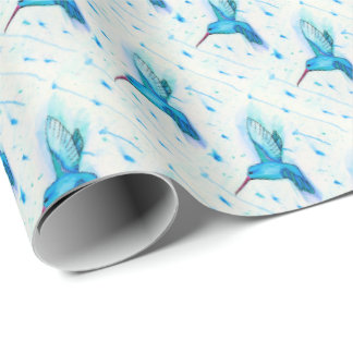 Hummingbird som slår in papper presentpapper