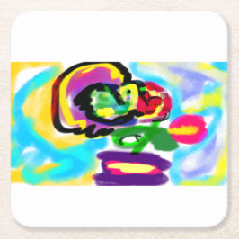 Hummingbird spring  underlägg papper kvadrat