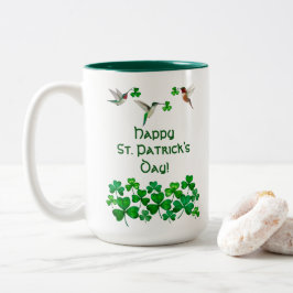 Hummingbird St. Patrick's Day 2-Tone Coffee Mugg