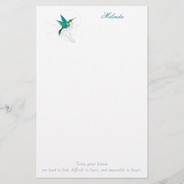 Hummingbird Stationery Brevpapper (Framsida)