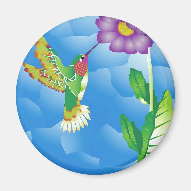 Hummingbird: Stiliserad Magnet (Framsidan)