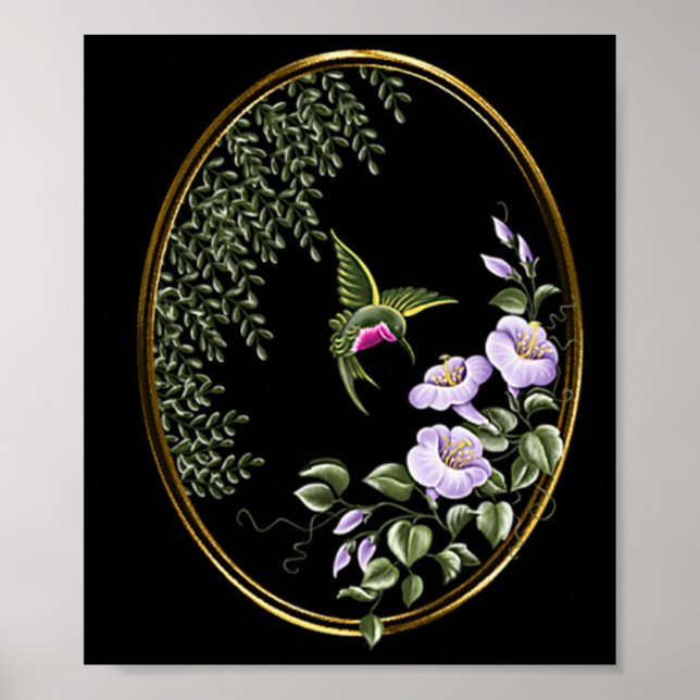 Hummingbird Suncatcher Design Skriv ut Poster (Framsidan)