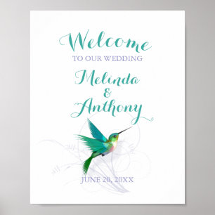 Hummingbird Swirl Bröllop Poster