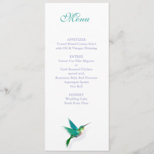 Hummingbird Swirl Menu Meny