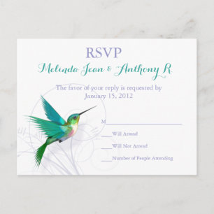 Hummingbird Swirl OSA Postcard Inbjudan Vykort