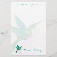 Hummingbird Swirl Stationery