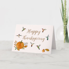 Hummingbird Thanksgiving Card Kort