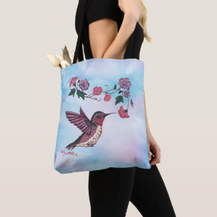 Hummingbird Tote Bag Tygkasse