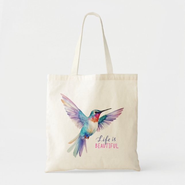 Hummingbird Tote Bag Tygkasse (Framsidan)