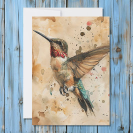 Hummingbird Totem Spirit Animal Beteckningskort Julkort