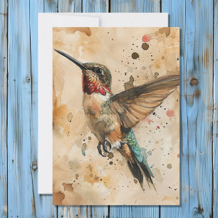 Hummingbird Totem Spirit Animal Beteckningskort Julkort