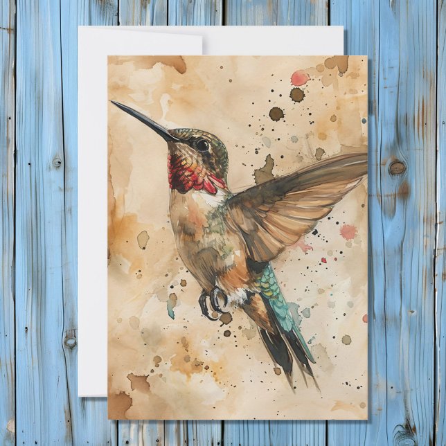 Hummingbird Totem Spirit Animal Beteckningskort Julkort (Skapare uppladdad)