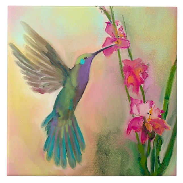 Hummingbird Trivet Kakelplatta (Framsidan)