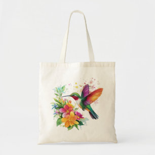 Hummingbird Tropical Flowers Tygkasse