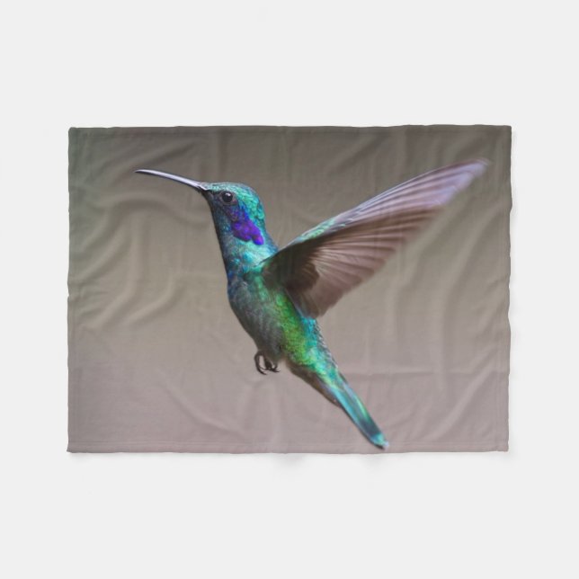 Hummingbird under flygning fleecefilt (Framsidan (Horisontell))