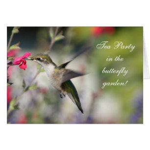 Hummingbird under flygning hälsningskort