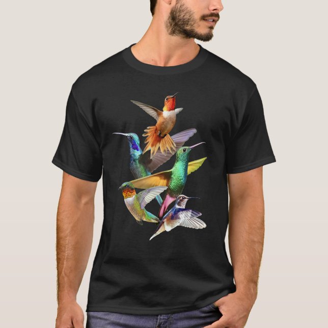 Hummingbird under flygning Hummingbird i Kärlek Hu T Shirt (Framsida)