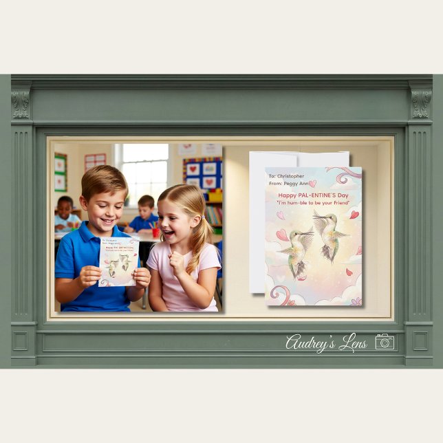 Hummingbird Valentines Day Classroom Anteckningskort (Skapare uppladdad)