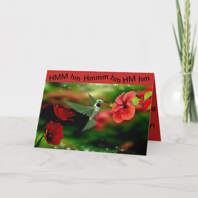 Hummingbird Valentines day-kort Helgkort (Framsida)