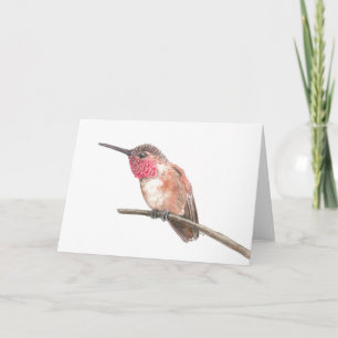 Hummingbird, vattenfärg kort