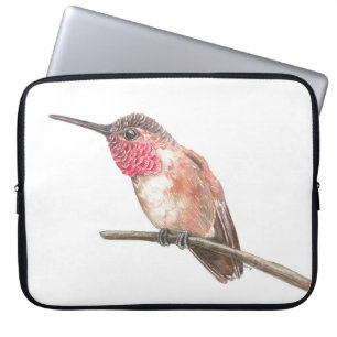 Hummingbird, vattenfärg laptop fodral