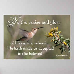 Hummingbird vi är accepterade i Jesus Skriv ut Poster