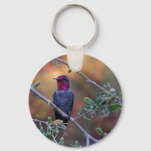 Hummingbird vid solnedgång nyckelring (Framsida)