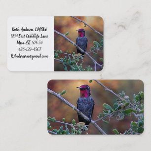 Hummingbird vid solnedgången visitkort