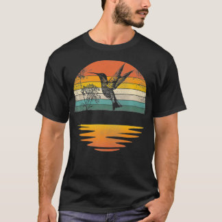 Hummingbird Vintage Retro Sunset Hummingbirds T Shirt