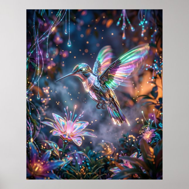 Hummingbird Voltage Garden Poster (Framsidan)