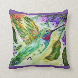 "Hummingbird water color" Dekorativ kudde