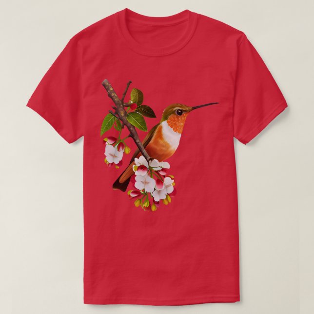 Hummingbird Watercolor T Shirt (Design framsida)