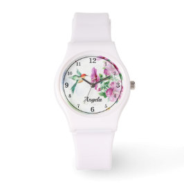 Hummingbird Watercolor Watch Armbandsur