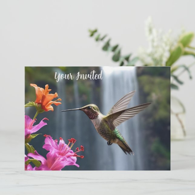 Hummingbird Waterfall Park Inbjudningar (Stående Fram)