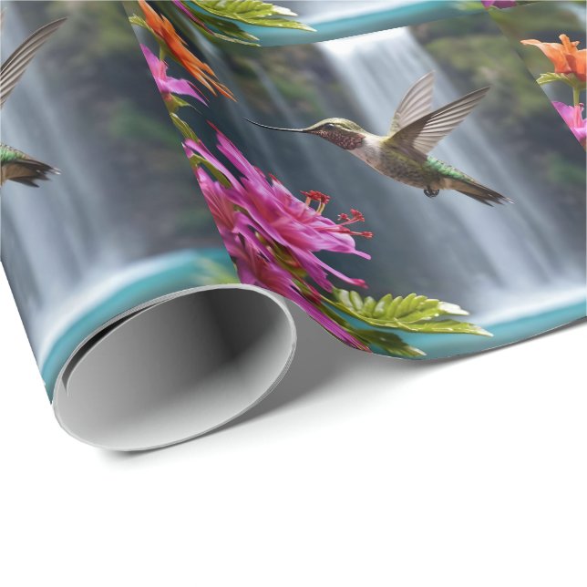 Hummingbird Waterfall Park Presentpapper (Rullad Hörn)