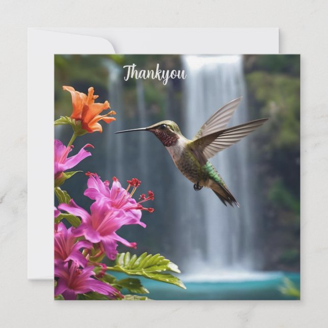 Hummingbird Waterfall Park Tack Kort (Framsida)