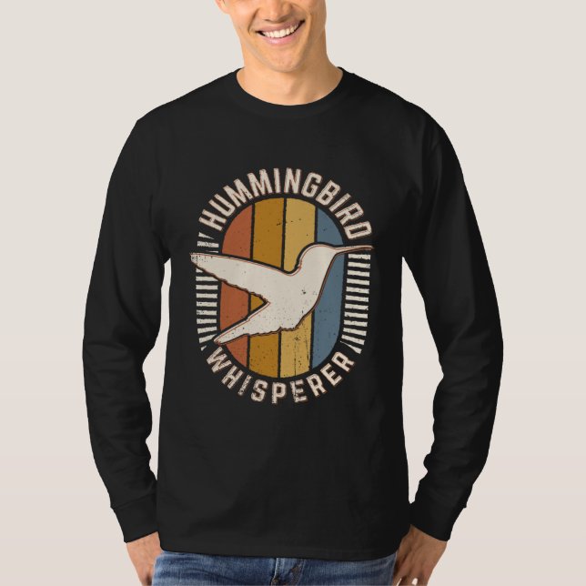 Hummingbird Whisperer Vintage Classic Retro Animal T Shirt (Framsida)