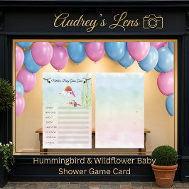 Hummingbird & Wildflower Baby Shower Flygblad